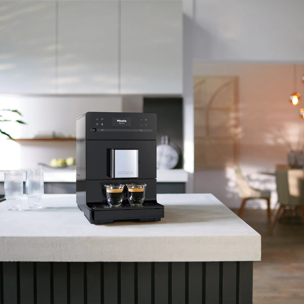 Miele CM5310 Silence Countertop Coffee Machine, Obsidian Black