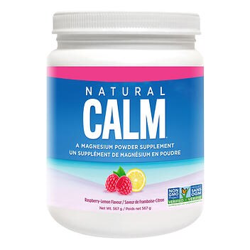 Natural Calm Magnesium Citrate Powder Organic Raspberry Lemon - 567 g