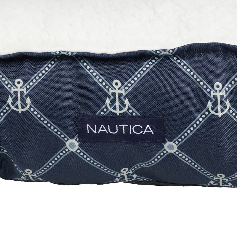 Nautica Twill and Sherpa Cushion Pet Bed - Large