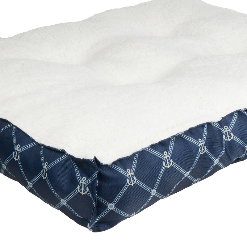 Nautica Twill and Sherpa Cushion Pet Bed - Large