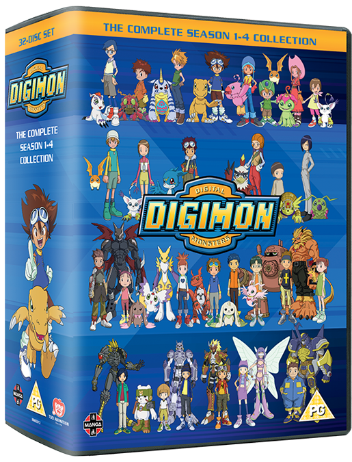 Digimon Digital Monster: The Complete Series Seasons 1-4 DVD  (English only)