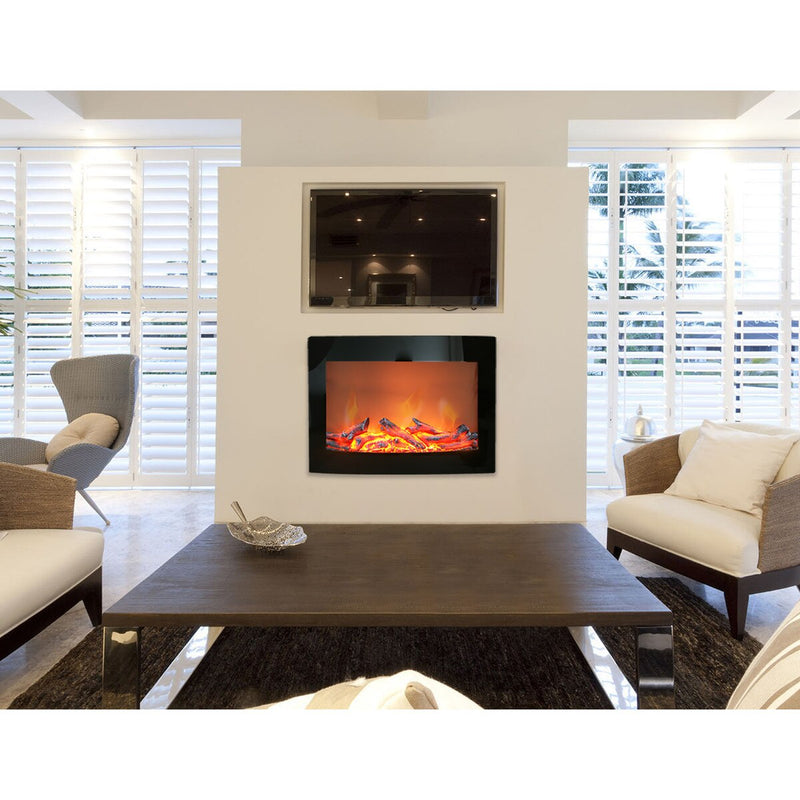 Paramount Daniel Curved Electric Fireplace, 24IN