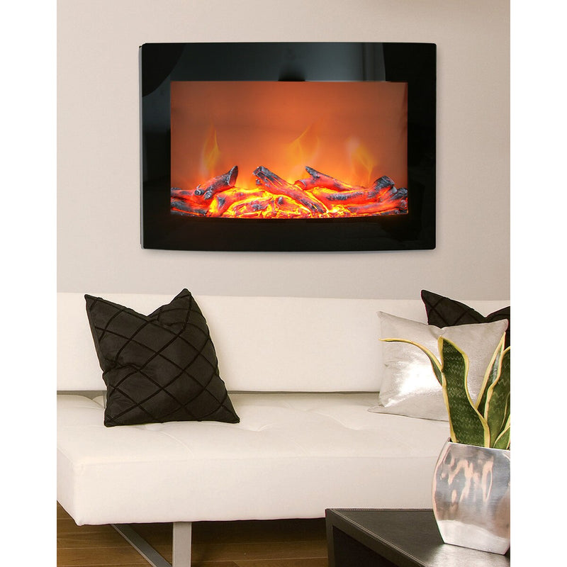 Paramount Daniel Curved Electric Fireplace, 24IN