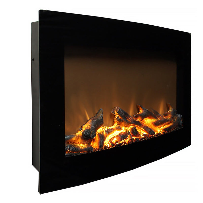 Paramount Daniel Curved Electric Fireplace, 24IN