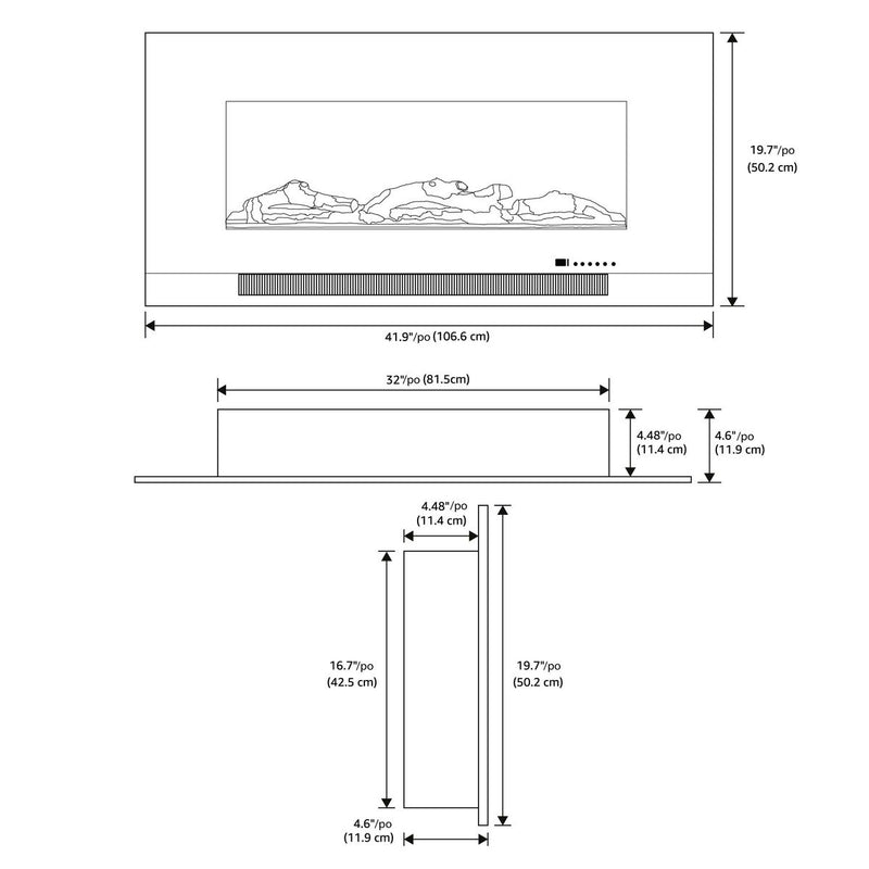 Paramount Mirage Electric Fireplace, 42IN