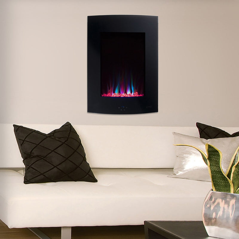 Paramount Vertical Curved Electric Fireplace, 27IN