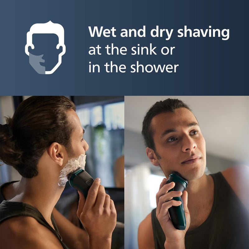 Philips Electric Shaver Series 3000X, Wet & Dry with Self-Sharpening Blades