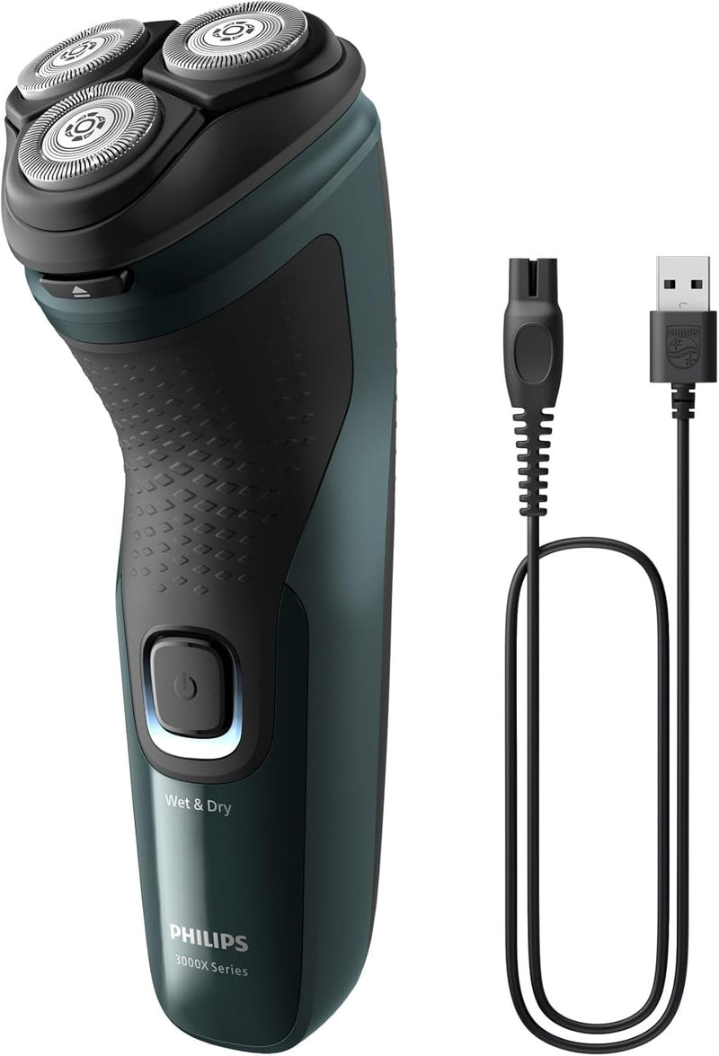 Philips Electric Shaver Series 3000X, Wet & Dry with Self-Sharpening Blades