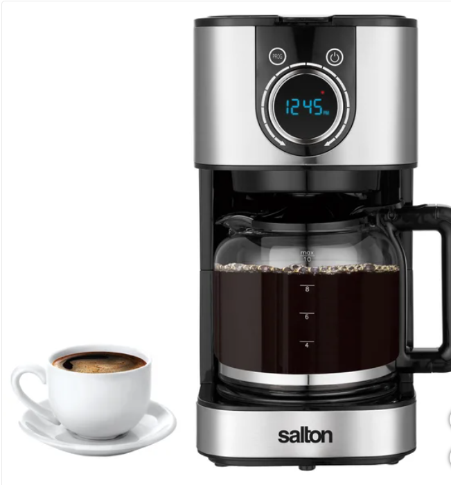 Salton 10 Cup Stainless Steel Digital Coffee Maker