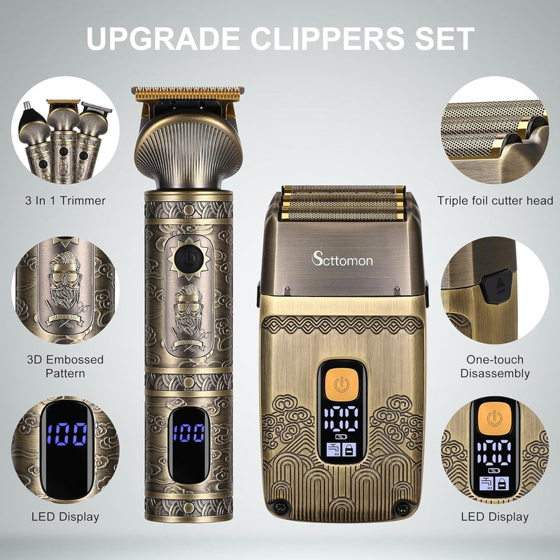 Scttomon T-Blade Hair Trimmers & Electric Shavers for Men