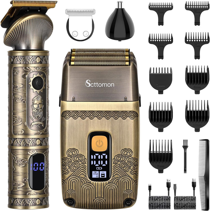 Scttomon T-Blade Hair Trimmers & Electric Shavers for Men