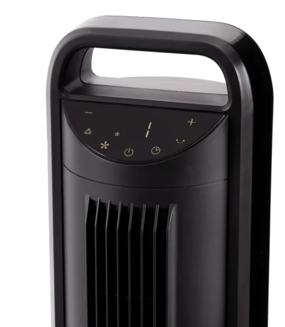 Seville Classics Oscillating Tower Fan with Touch Control and Temperature Sensor
