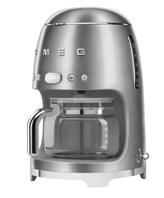 Smeg 10 Cup Programmable Coffee Maker Machine, Stainless Steel