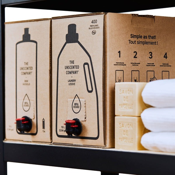 The Unscented Company Laundry Refill Box with Laundry Bottle, 478 loads