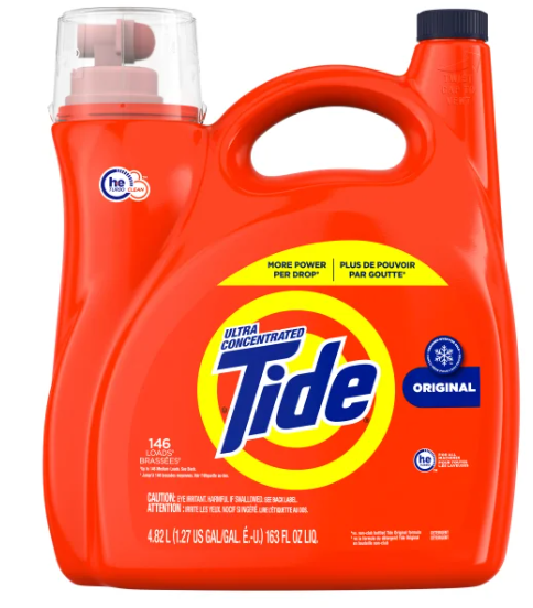 Tide Ultra Concentrated Liquid Laundry Detergent Original Scent, 146 loads