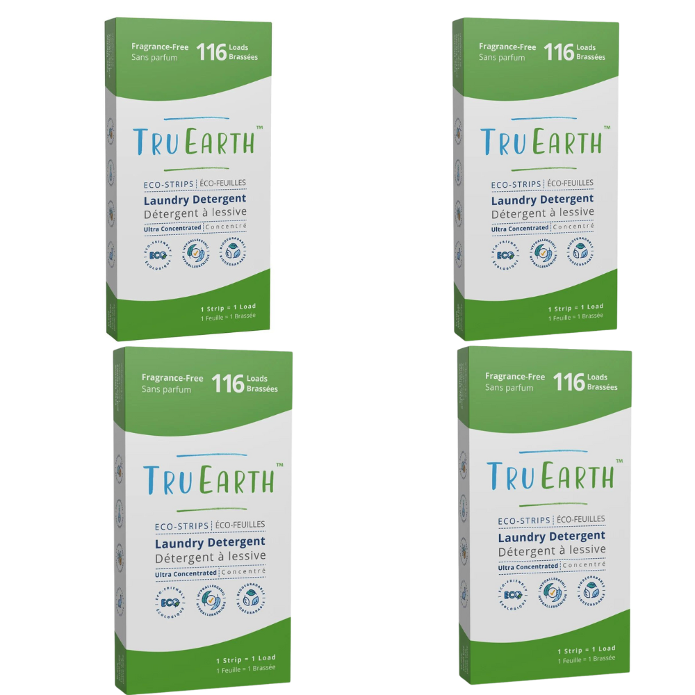 Tru Earth Eco-Strips Unscented Laundry Detergent, 116 Wash Loads