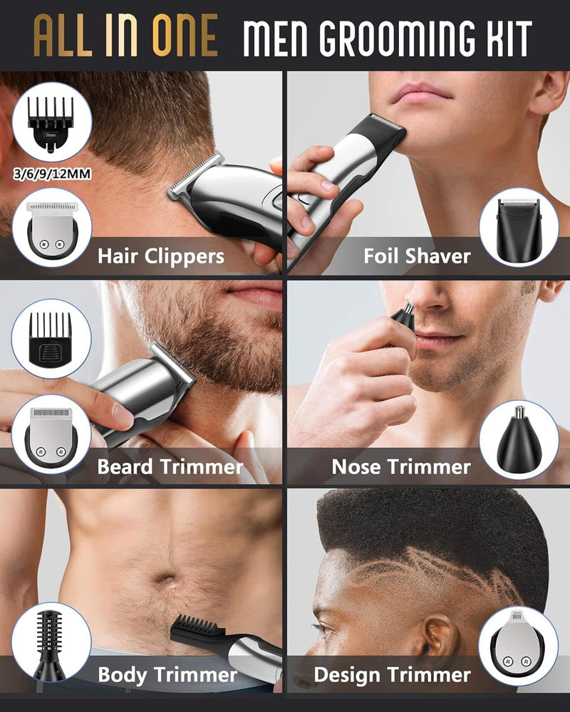 Ufree Beard Trimmer for Men, Waterproof Hair Trimmer Electric Razor Shaver for Men