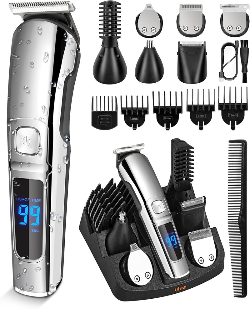 Ufree Beard Trimmer for Men, Waterproof Hair Trimmer Electric Razor Shaver for Men