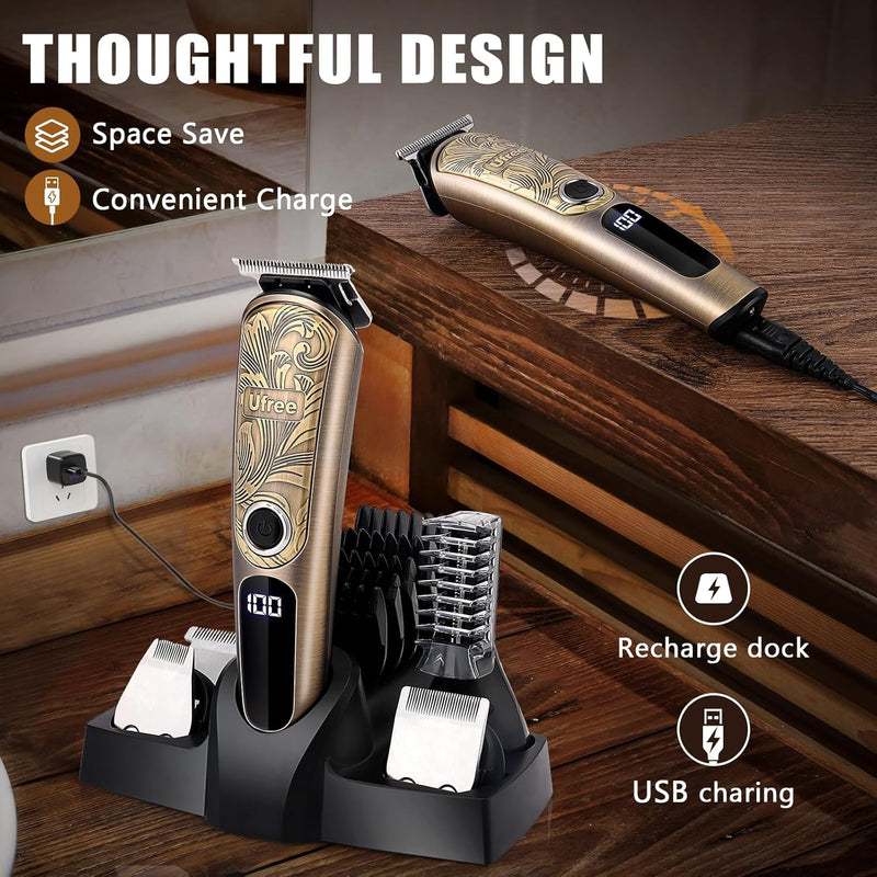 Ufree Upgrade Beard Trimmer for Men with Charging Stand