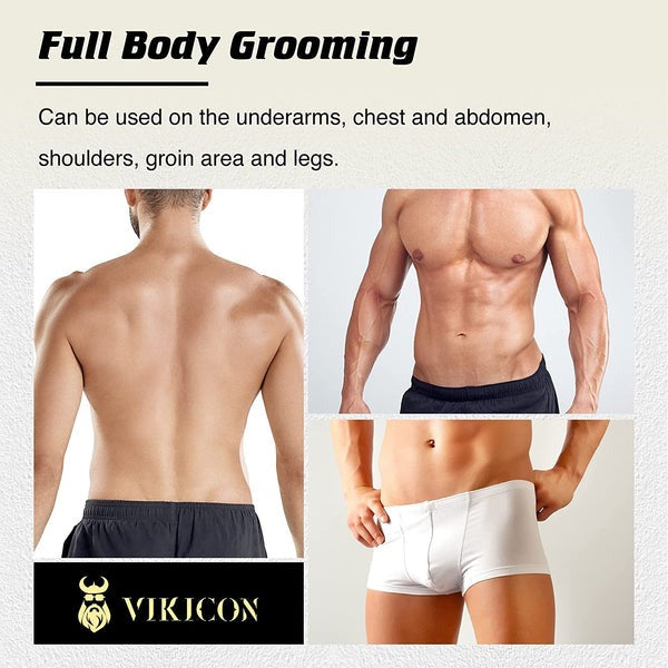 VIKICON Shaver & Body Groomer for Men Waterproof Wet / Dry