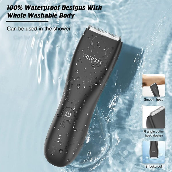 VIKICON Shaver & Body Groomer for Men Waterproof Wet / Dry