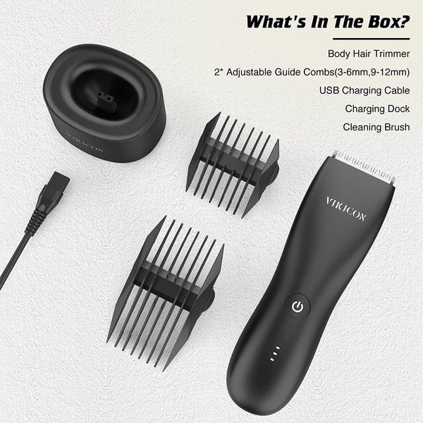 VIKICON Shaver & Body Groomer for Men Waterproof Wet / Dry