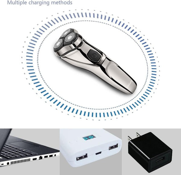 WELIRY Electric Razor for Men Electric shaver Mens for Shaving With Pop-up Trimmer Electric Rotary Shavers