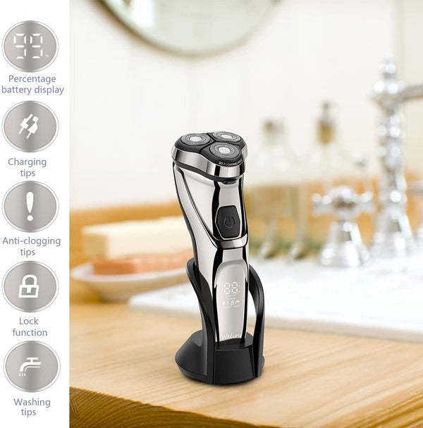 WELIRY Electric Razor for Men Electric shaver Mens for Shaving With Pop-up Trimmer Electric Rotary Shavers