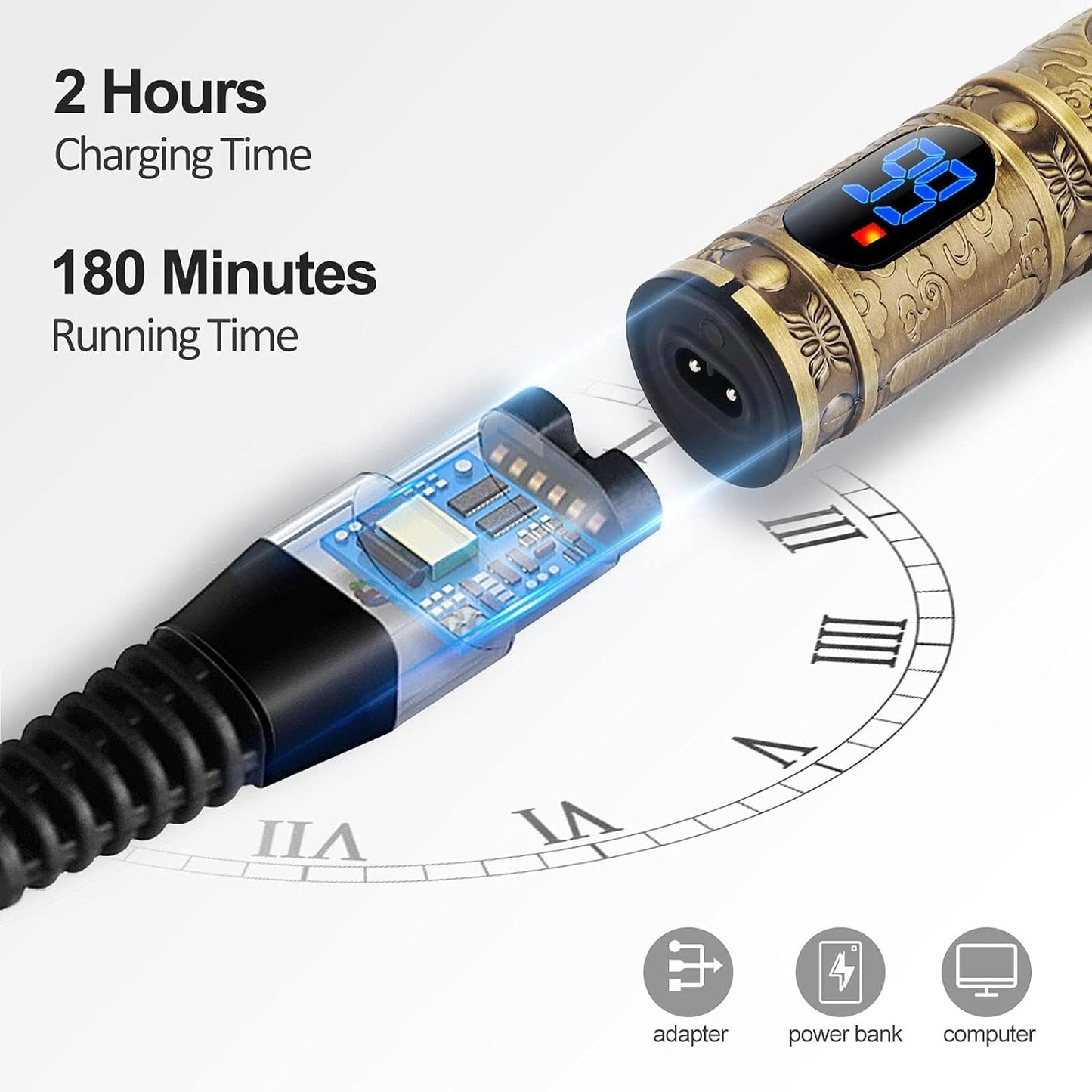 YiLFo Clippers for Hair Cutting, Beard Trimmer Cordless, Hair Clippers for Men with LED Display