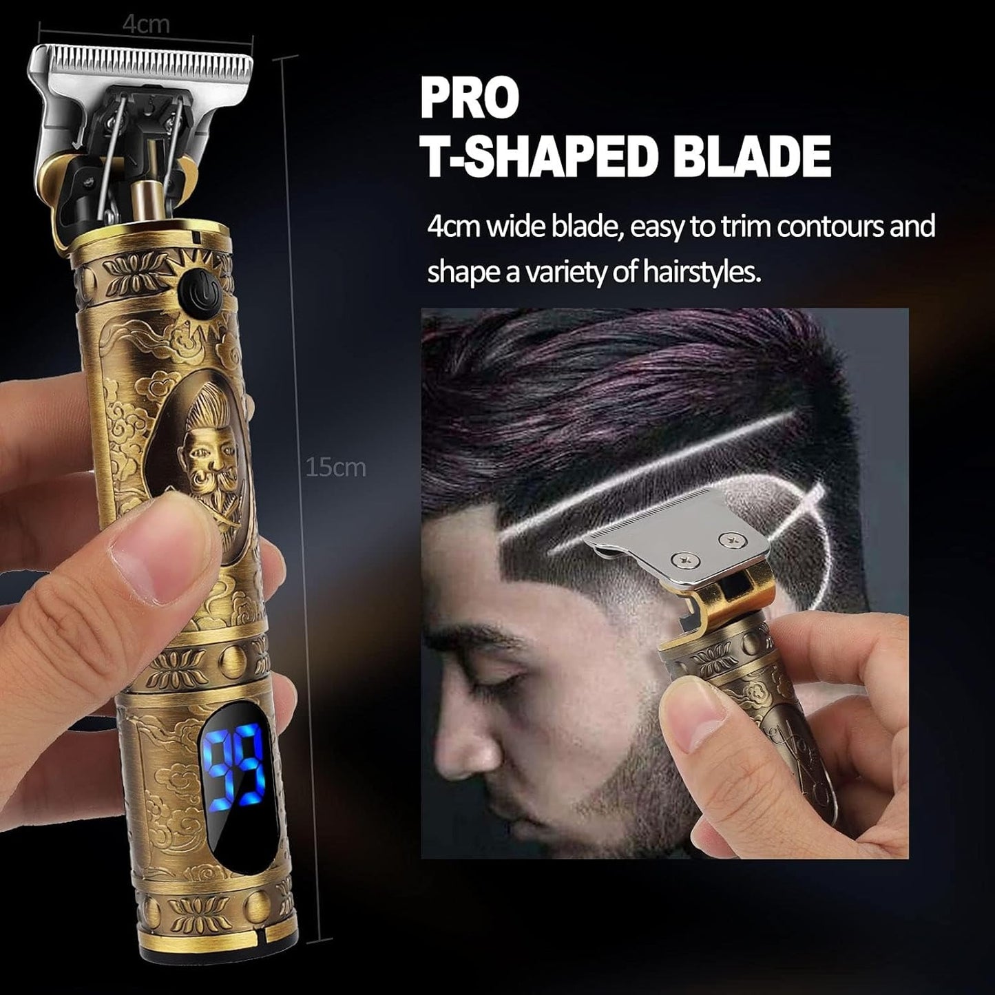 YiLFo Clippers for Hair Cutting, Beard Trimmer Cordless, Hair Clippers for Men with LED Display