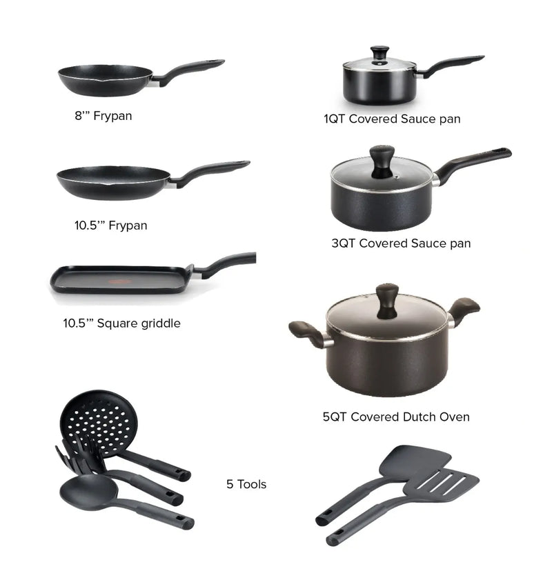 T-fal Culinaire Non-stick Aluminum, 16-Piece Set