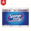 SpongeTowels Utra Pro Double Roll Paper Towel, 4 Pack