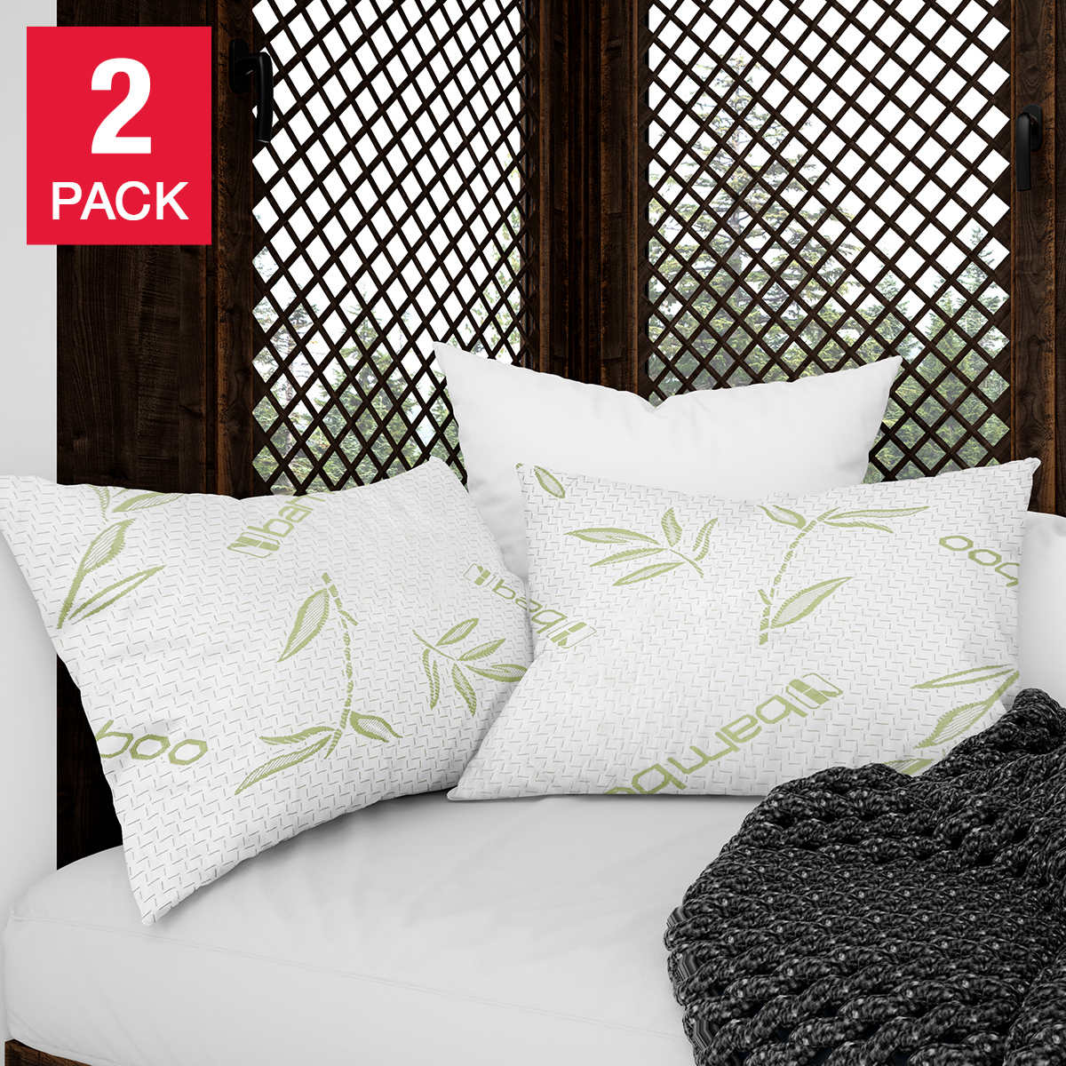 Cotton House Bamboo Pillow, 2-pack