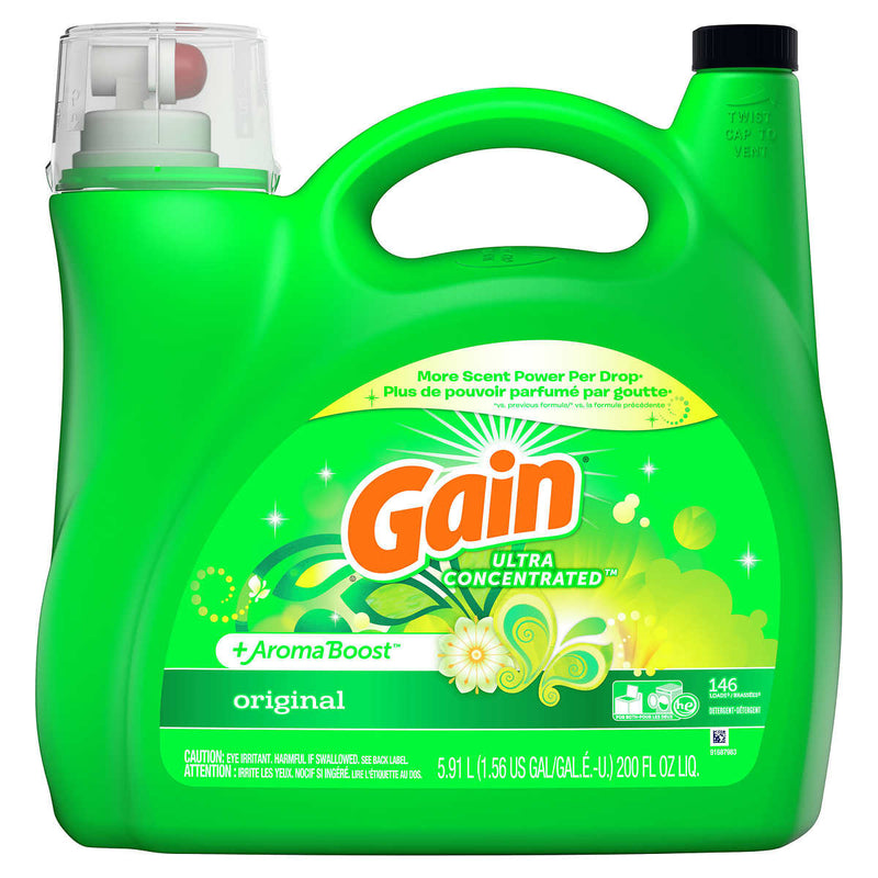 Gain Liquid Laundry Detergent, 5.91 L 146 Wash Loads - 2 Packs