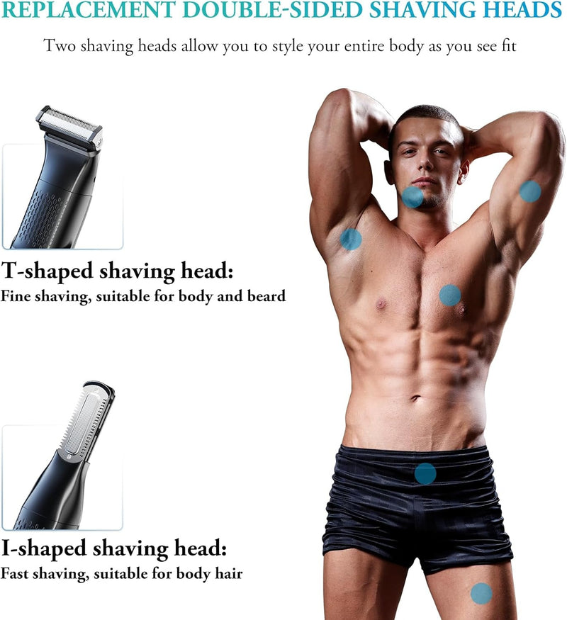 kensen 2-in-1 Beard Trimmer, Body Hair Trimmer for Men