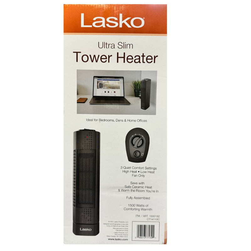 Lasko Ultra Slim Tower heater 2 Pack, Table Heater, Home Office Heater