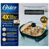 Oster Electric Skillet 12 Inches, DuraCeramic Natural Ceramic Non-Stick Coating