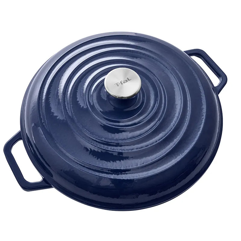 T-fal Enameled Cast Iron 3.5qt Casserole, Blue