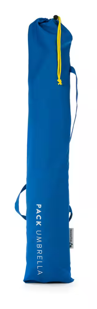 Slumbertrek Pack Umbrella, Adjustable Tilting UPF 50+ Sun Shade Beach Umbrella w/ Sand Screw & Carry Bag