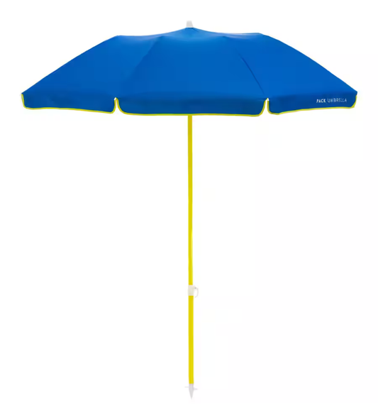Slumbertrek Pack Umbrella, Adjustable Tilting UPF 50+ Sun Shade Beach Umbrella w/ Sand Screw & Carry Bag
