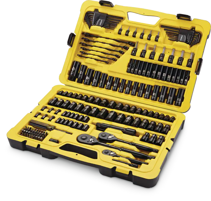 Stanley Professional Grade Black Chrome Socket Set, 183-pc, SAE/Metric