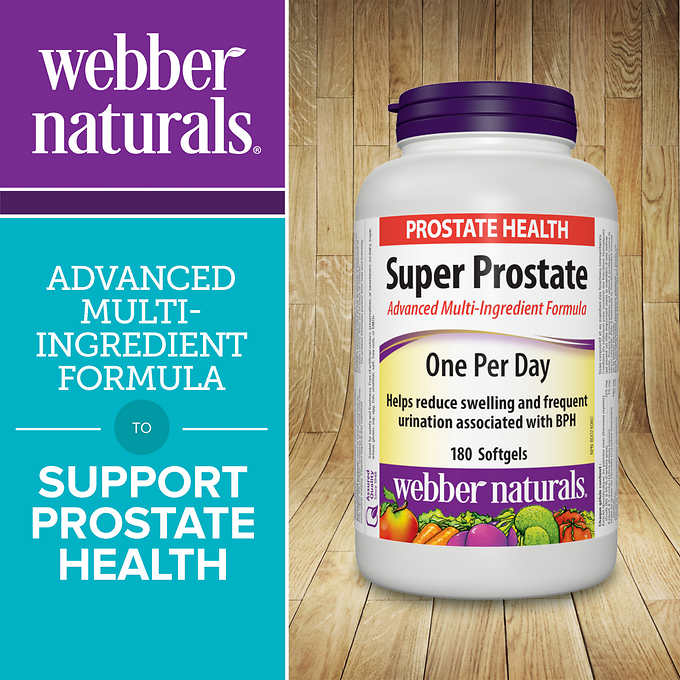 webber naturals Super Prostate Advanced Multi-Ingredient Formula Softgels, 180-count