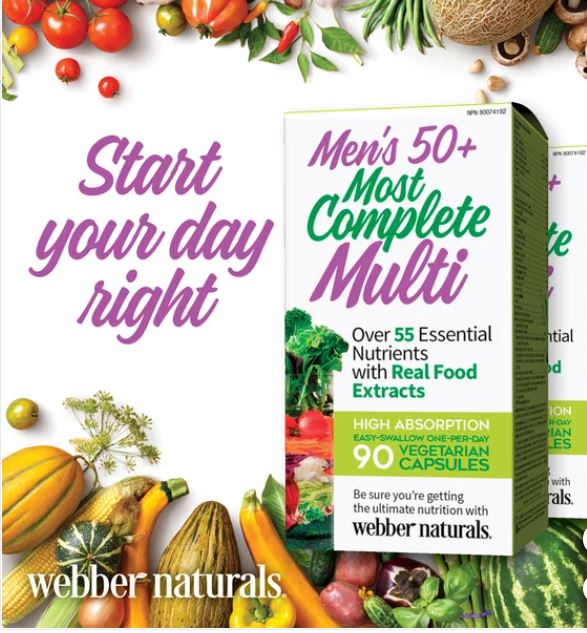 webber naturals Men’s 50+ Most Complete Multi - 2 x 90 vegetarian capsules