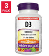 webber naturals Vitamin D 1000 IU -- 3 x 260 Tablets