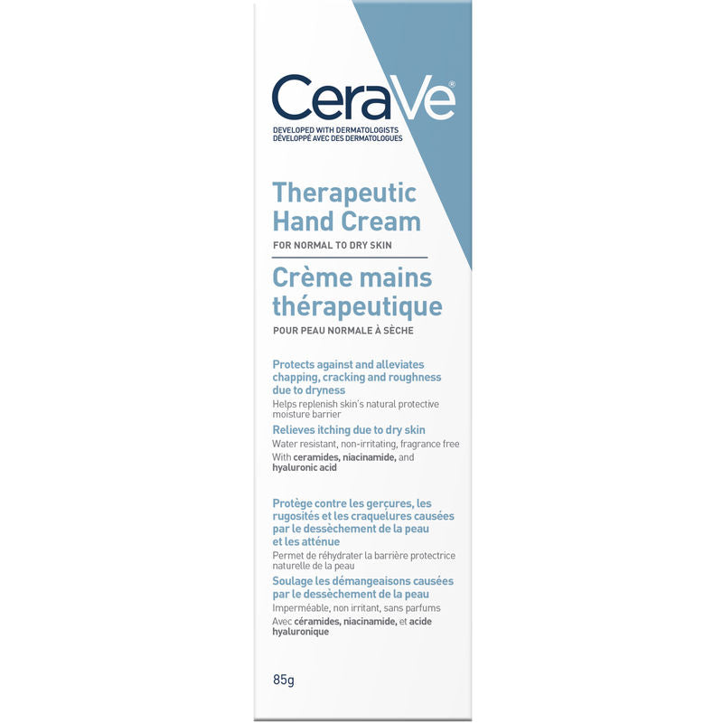 CeraVe  Therapeutic Hand Cream for Dry Cracked Hands with Hyaluronic Acid & 3 Ceramides